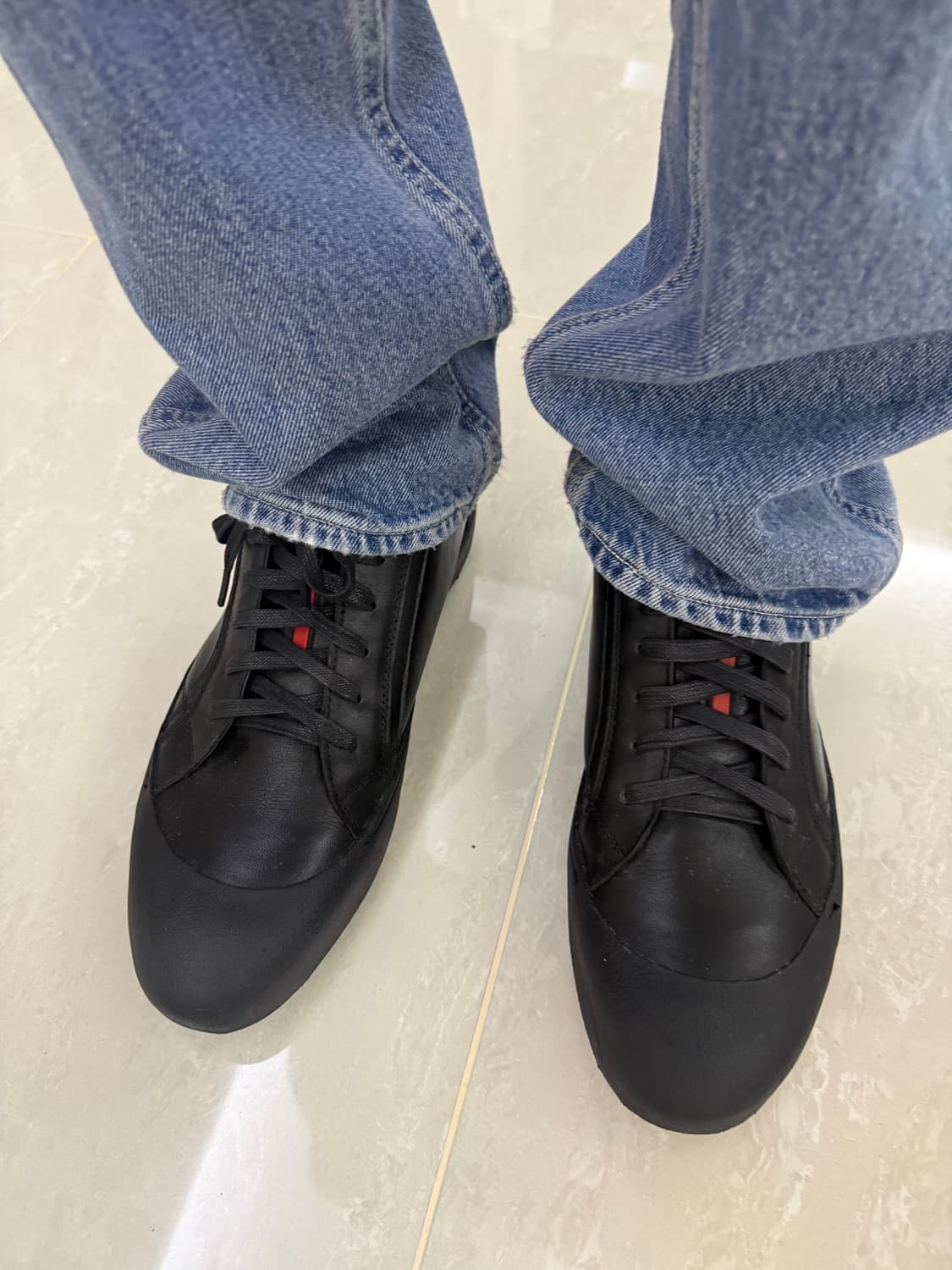 프라다 스포츠 레더 하이탑 스니커즈 상품이미지4