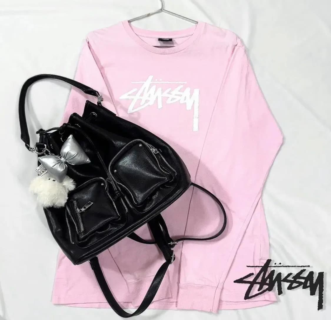 스투시 롱슬리브 핑크 L 상품이미지1
