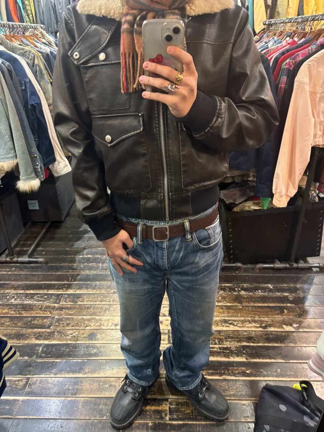 슈퍼서브 A2 레더자켓 M 착샷있음 상품이미지4