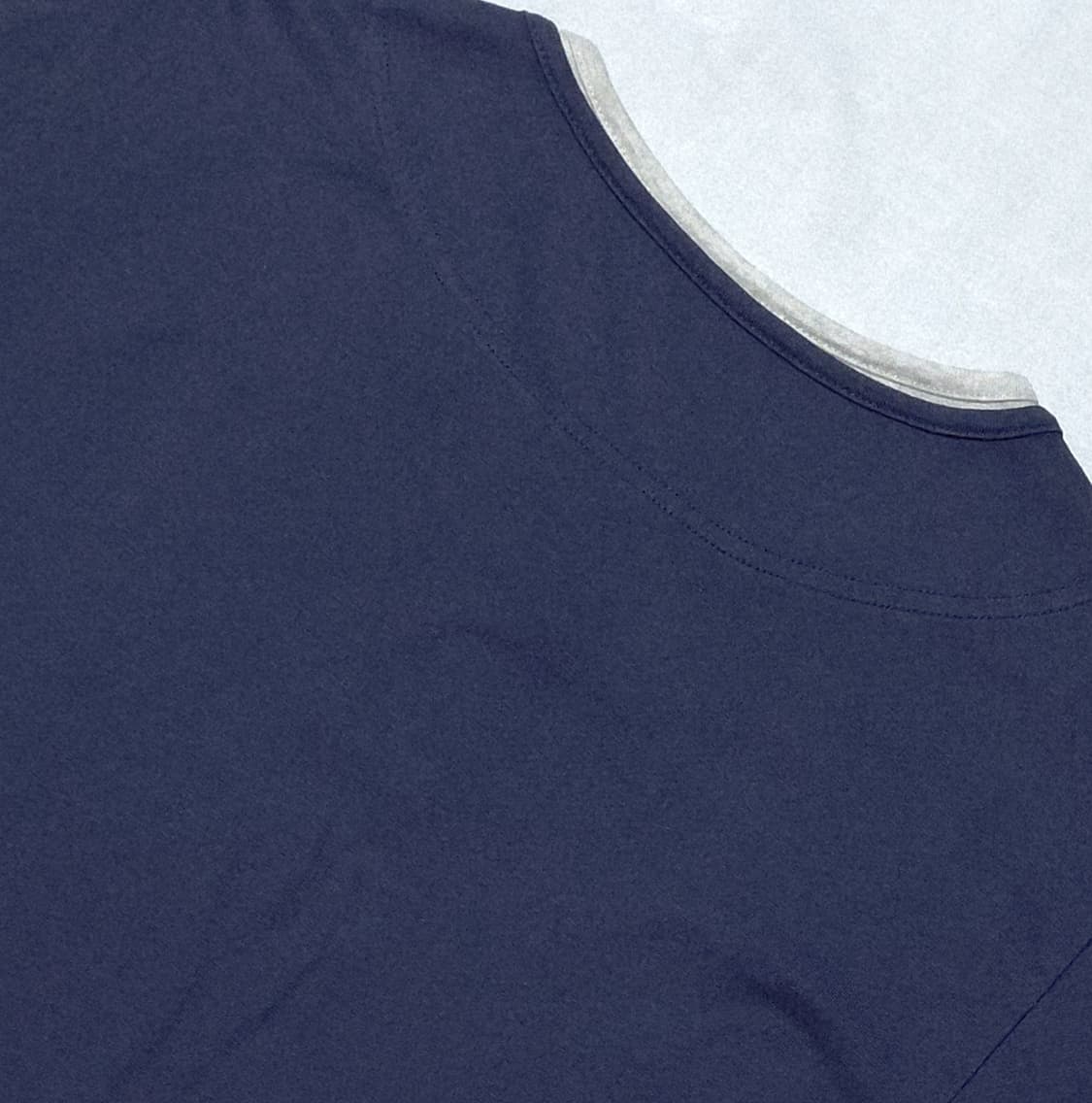 [M] 에디바우어 페이크 레이어드 헨리넥 티셔츠 (네이비) 상품이미지10