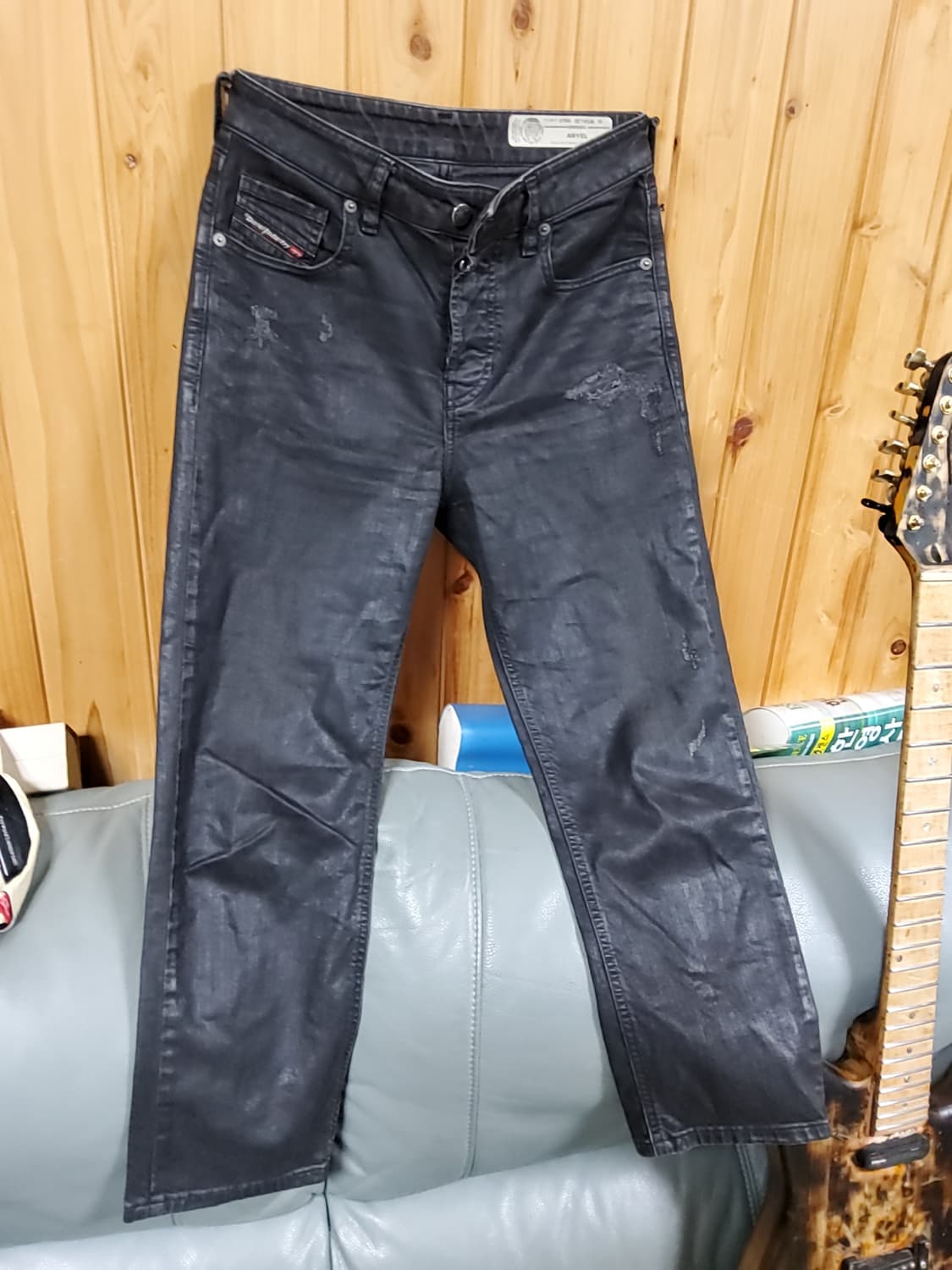 Diesel Aryel 블랙 코티드 진 24w 상품이미지1