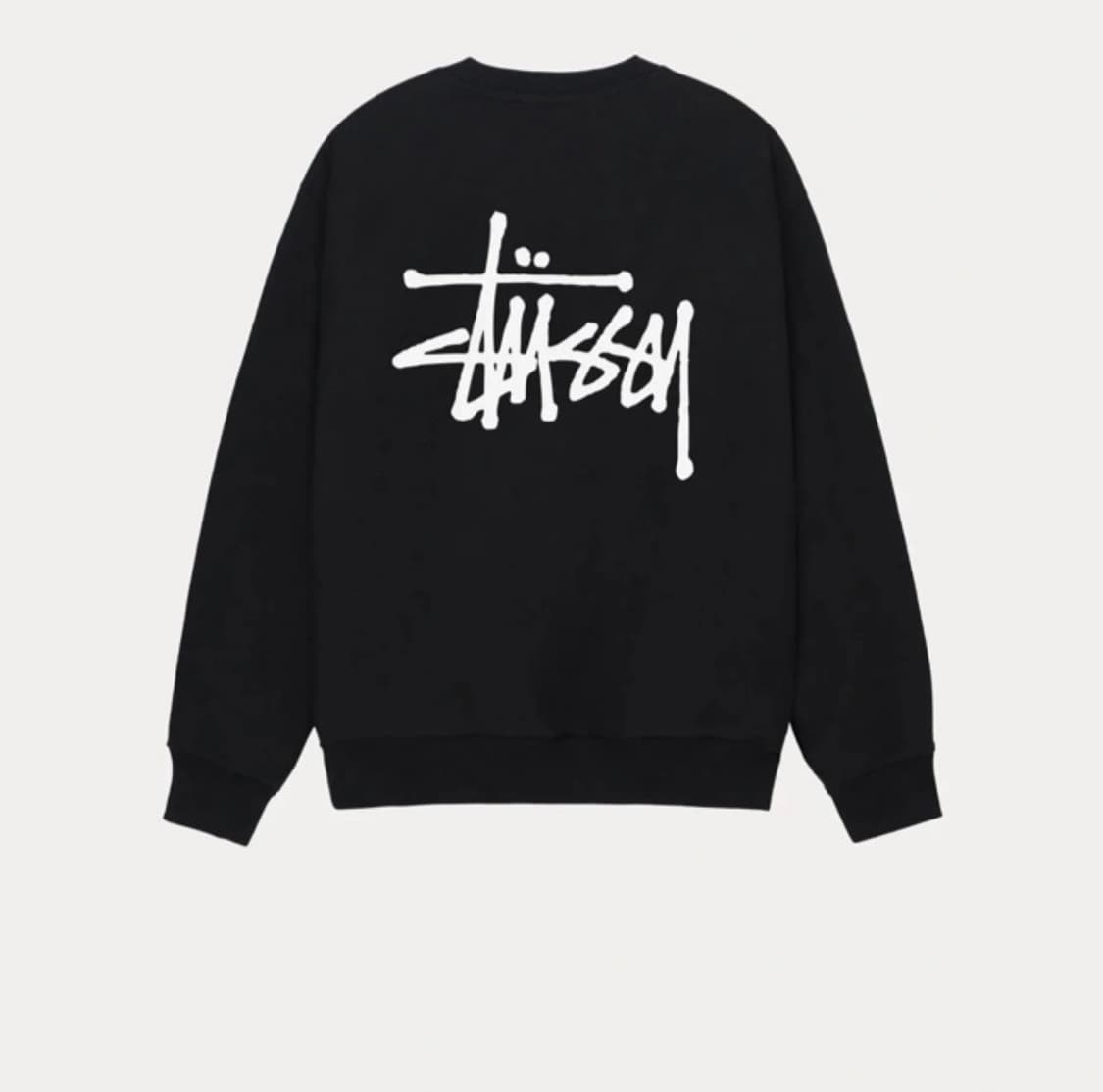 스투시 베이직 크루 블랙 맨투맨 상품이미지1