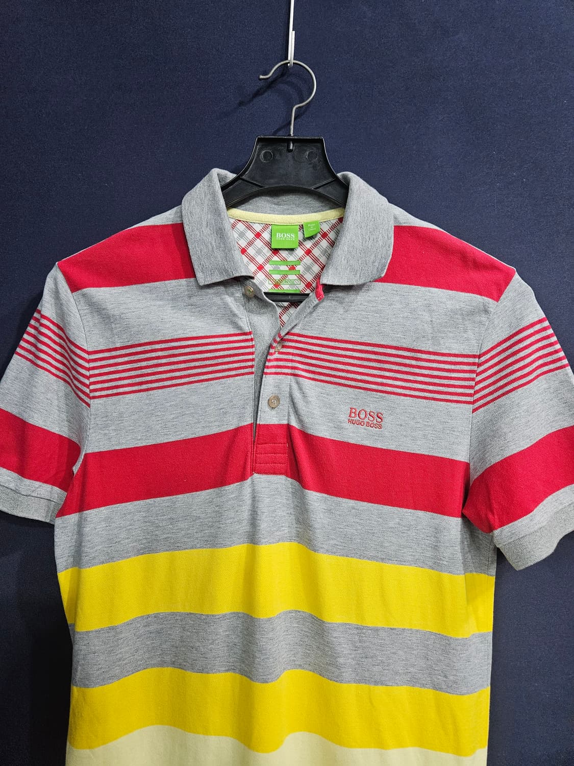 휴고보스 자수로고 스트라이프 줄무늬 남성 95 카라반팔티  상품이미지6