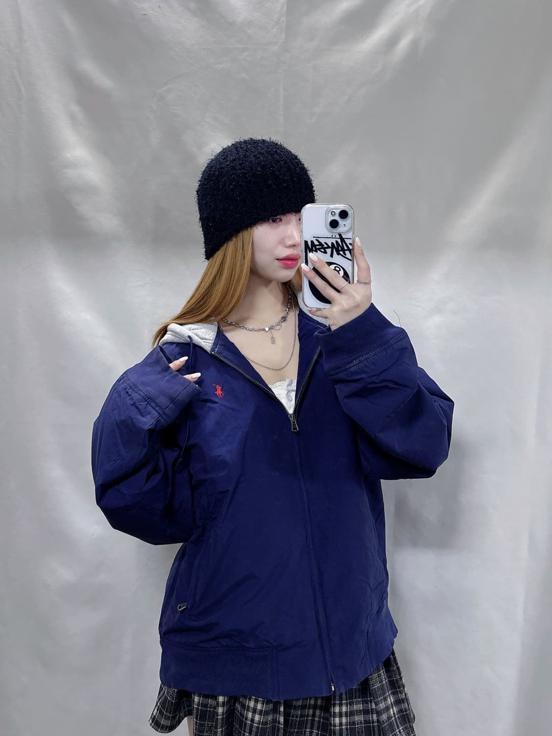 폴로스포츠 90‘s 네이비 후디 스윙톱 자켓  상품이미지2