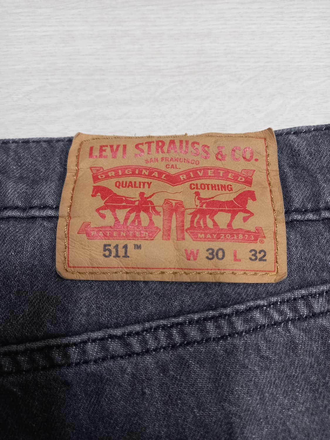 30 리바이스511 약기모 워싱 스판 슬림일자진 다크그레이 30-141 상품이미지5
