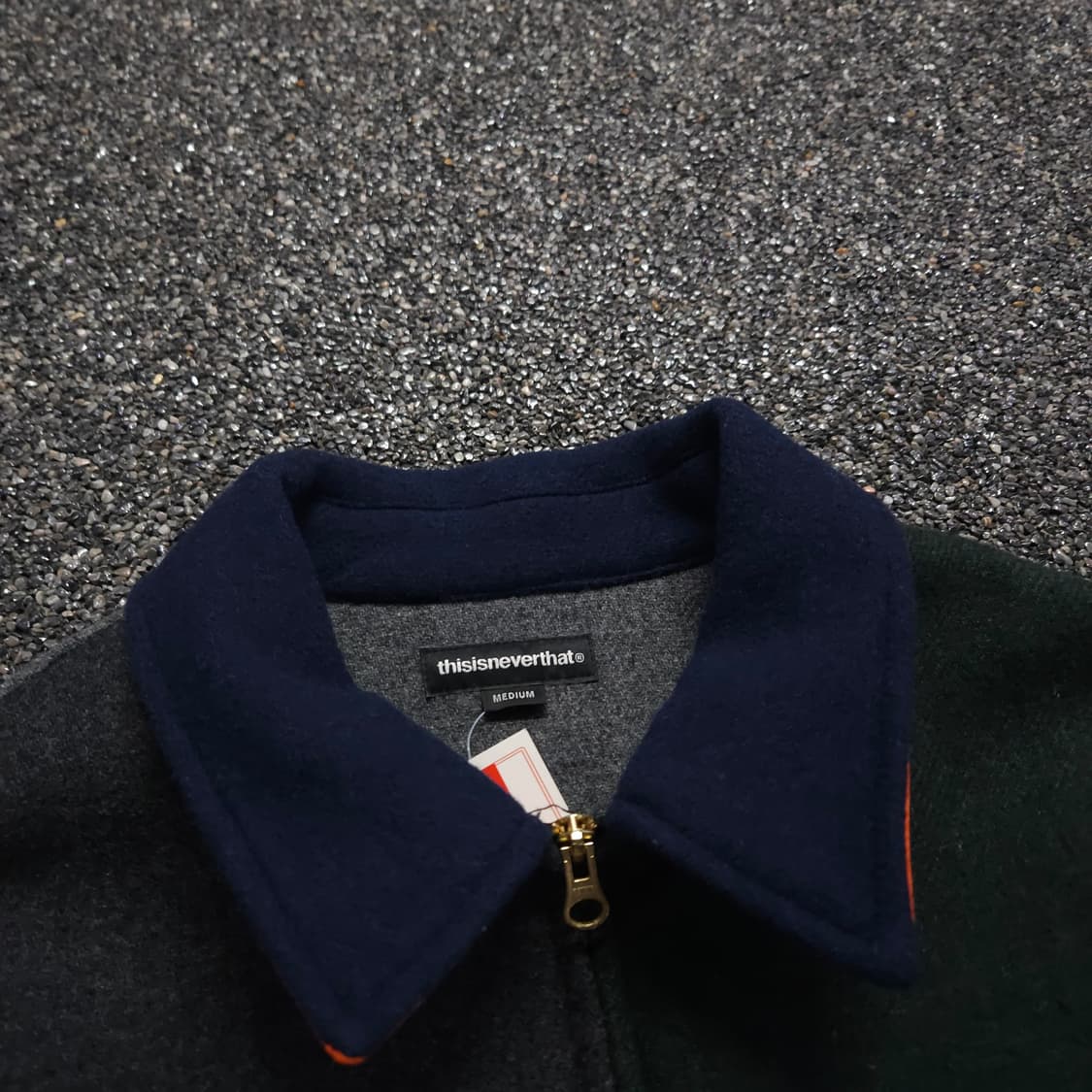 디스이즈네버댓 컬러블럭 울 집업 포켓 자켓  상품이미지5