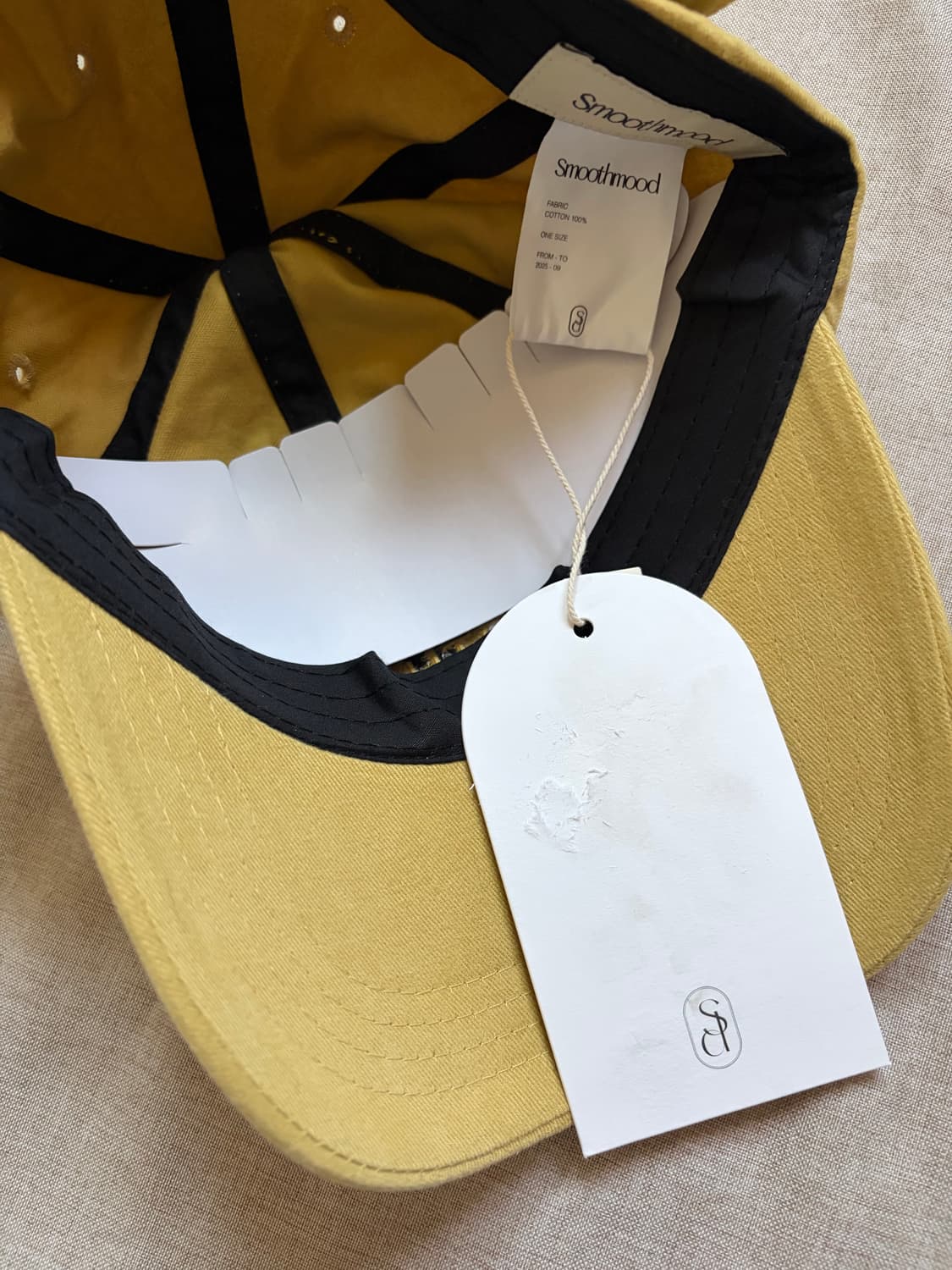 스무드무드 볼드 로고 볼캡 옐로우 상품이미지5