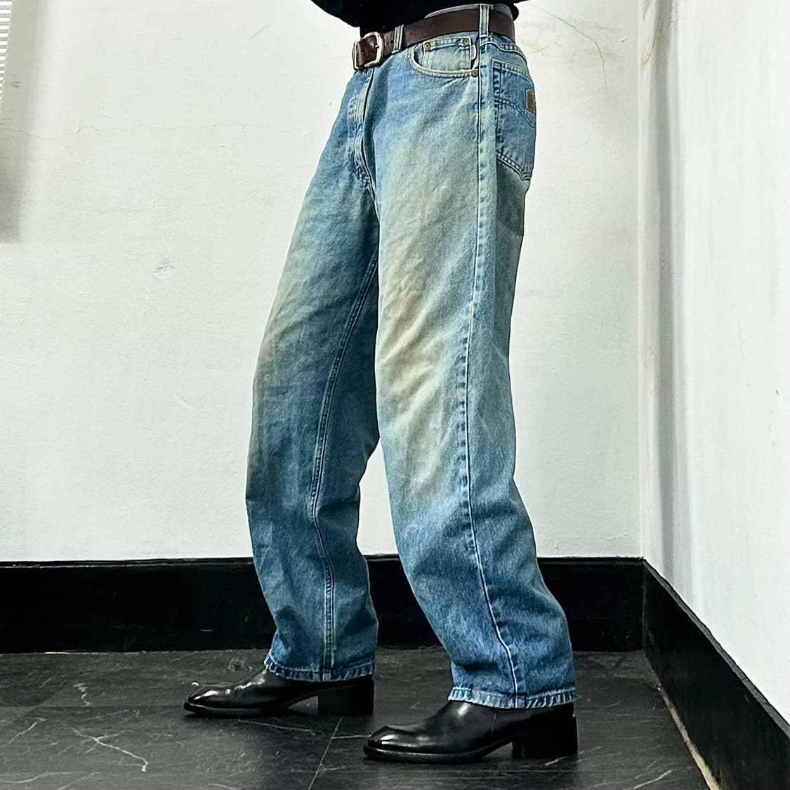 칼하트 워크 와이드 데님 팬츠 상품이미지1