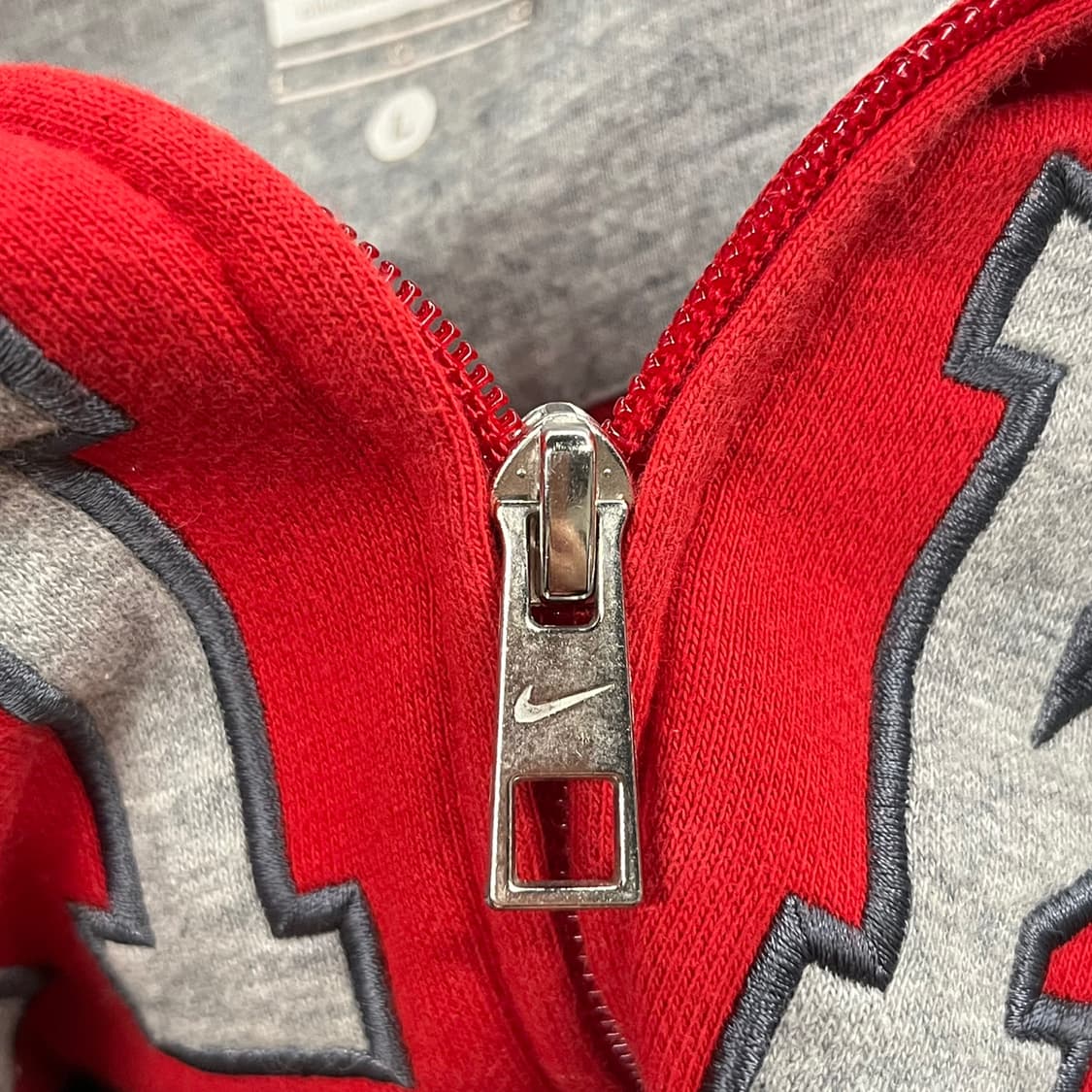 나이키 레드 코튼 면 집업 져지  상품이미지7