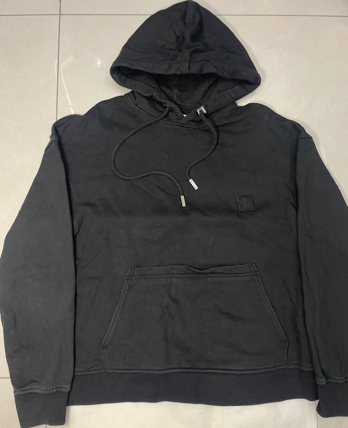 우영미 플라워 백로고 후드 블랙 23FW 상품이미지8