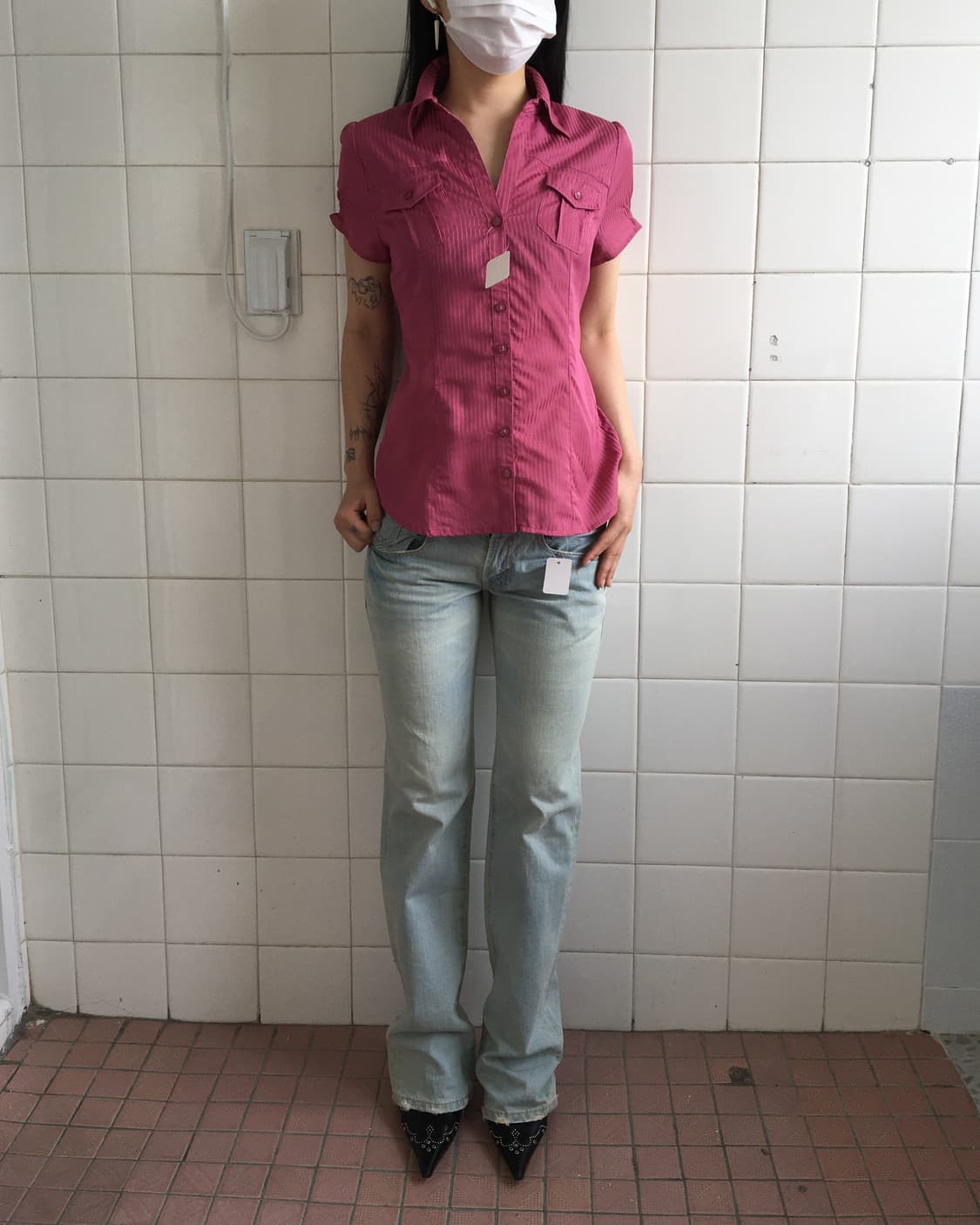 Stripe pattern pocket shirt 상품이미지6
