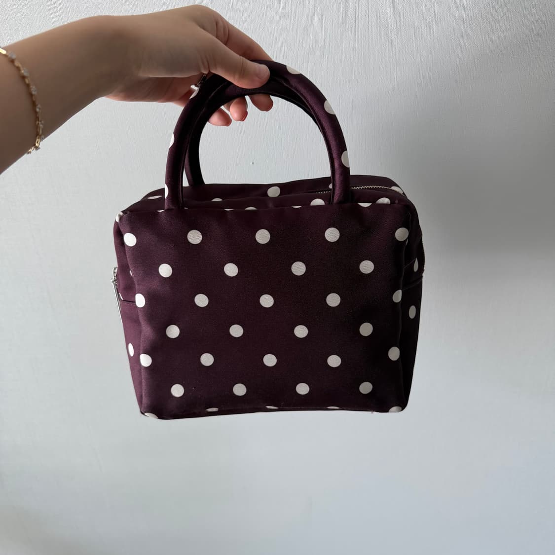 피치바스켓마켓 도트백 퍼플 상품이미지4