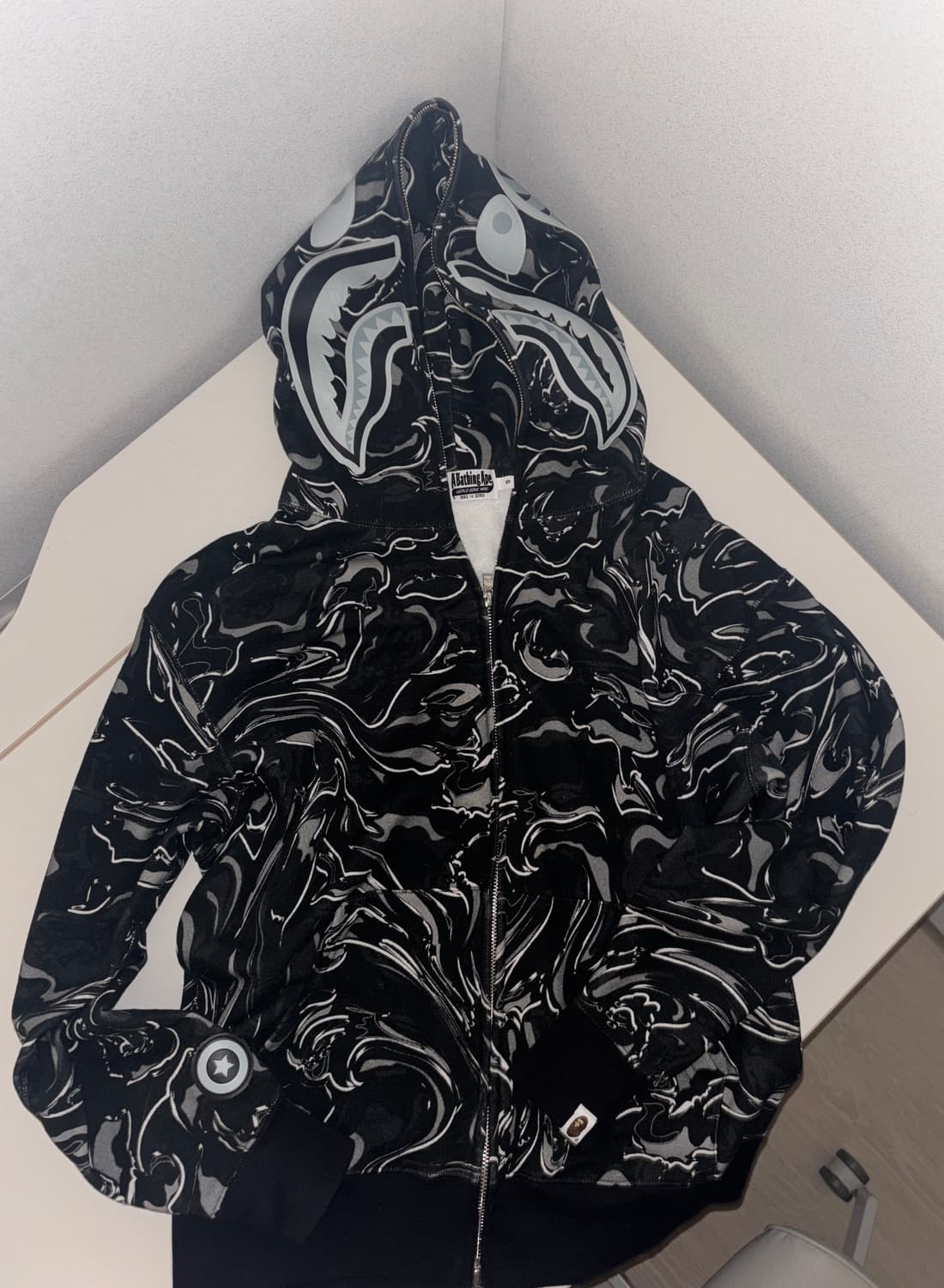 베이프 마블링 카모 후드집업 상품이미지1