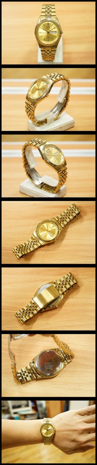 80s 시티즌 프레지던트 롤렉스 프레임 금장 쿼츠 시계 상품이미지2