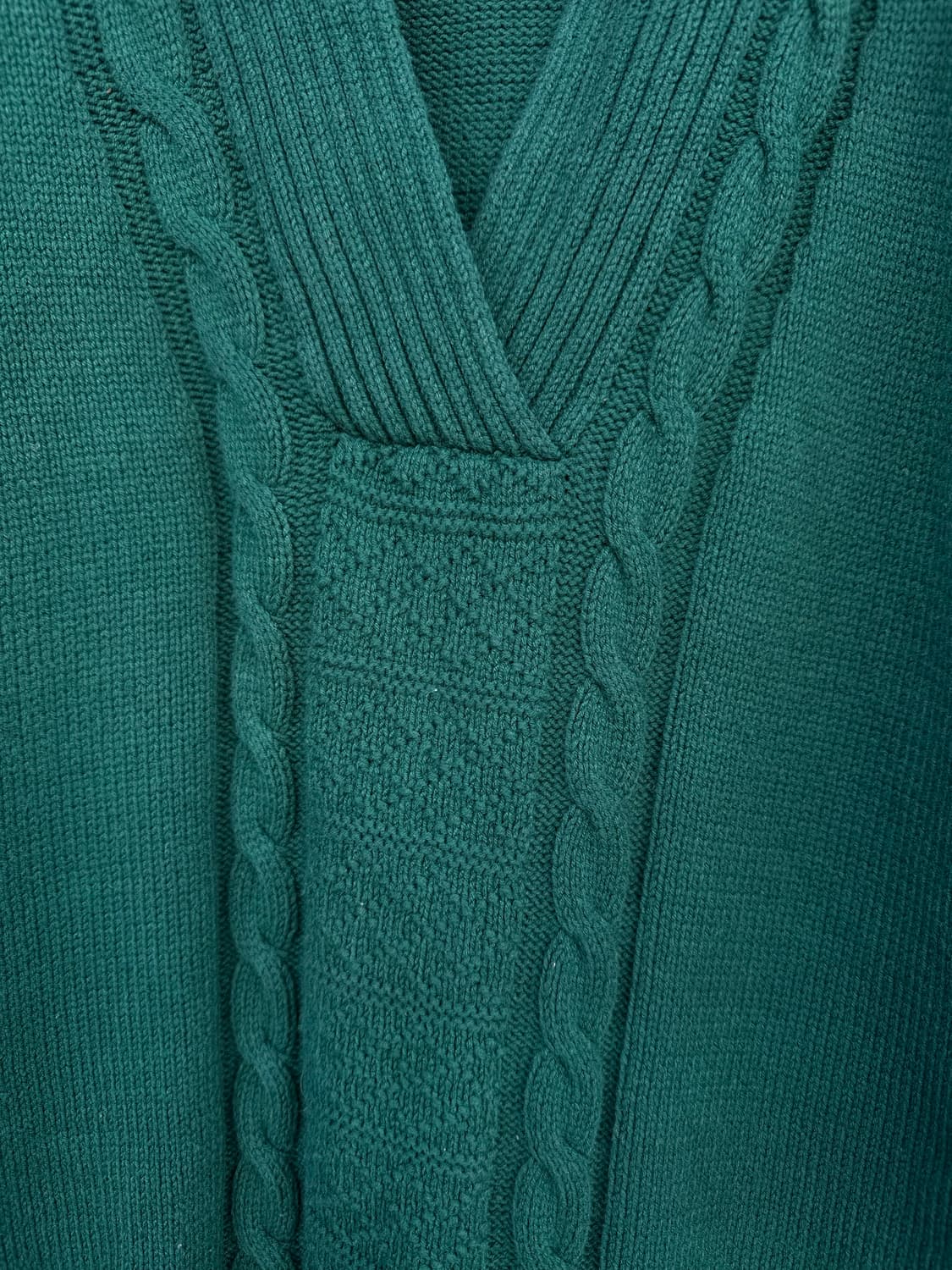  CHAPS 그린 케이블 니트 상품이미지5