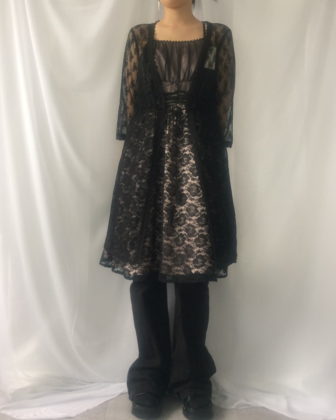 Lace see through long cardigan 상품이미지6