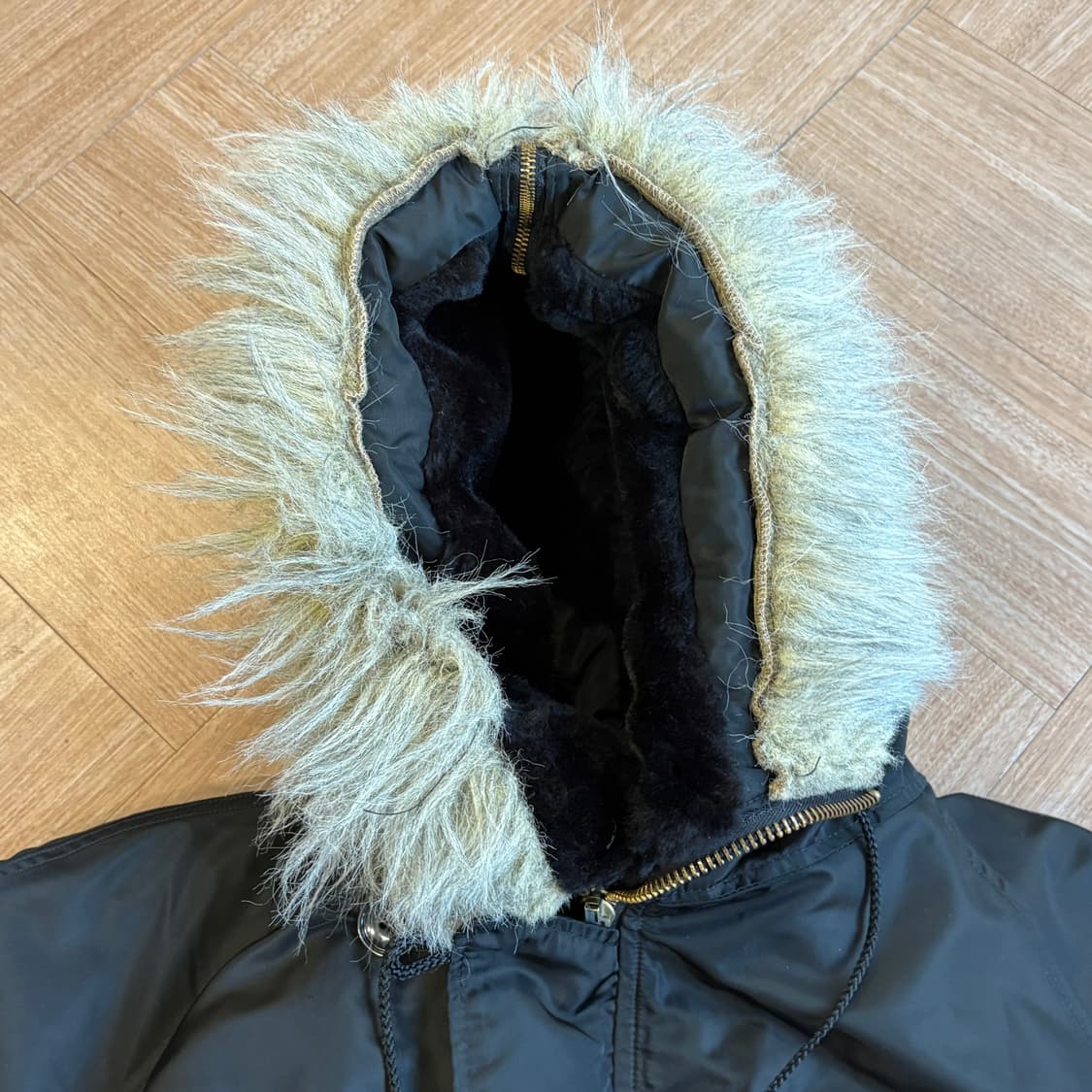 80s USA N-2B 아비렉스 미군 플라이트 자켓 군용 IDEAL 지퍼 상품이미지2