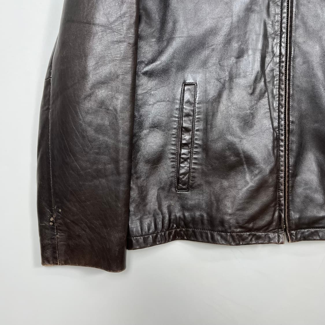 1990s BR 바나나리퍼블릭 브라운 양가죽 자켓 상품이미지2