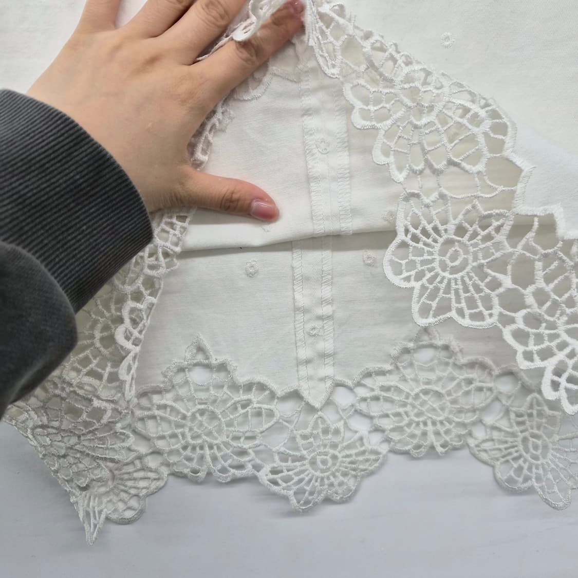 막스앤코 흰색 데님 타이트 스커트 30in 상품이미지4