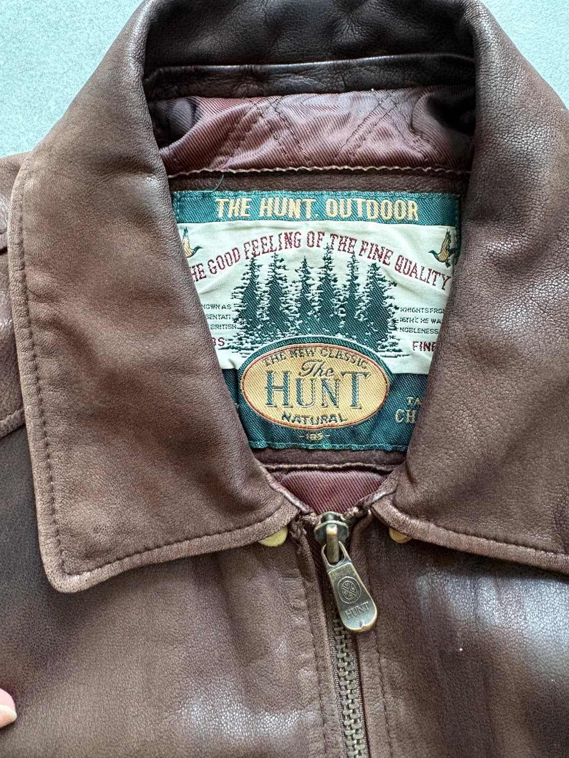 빈티지 브라운 레더자켓 상품이미지3