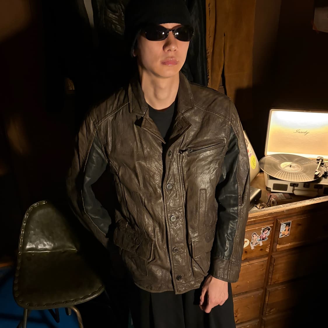 MESSAGERIE PANELED LEATHER JACKET 상품이미지3