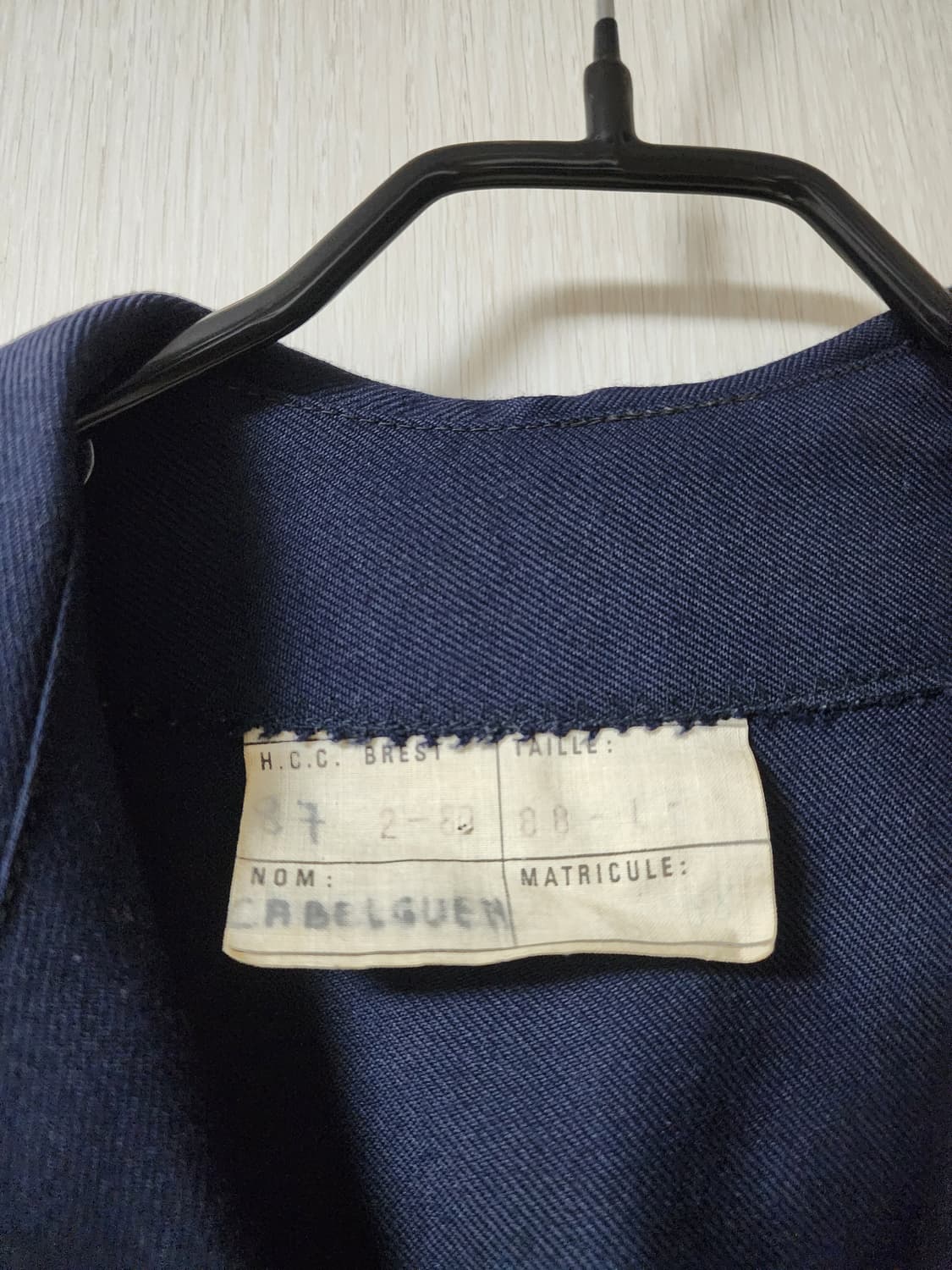 80's 프랑스군 울 세일러 셔츠  상품이미지4