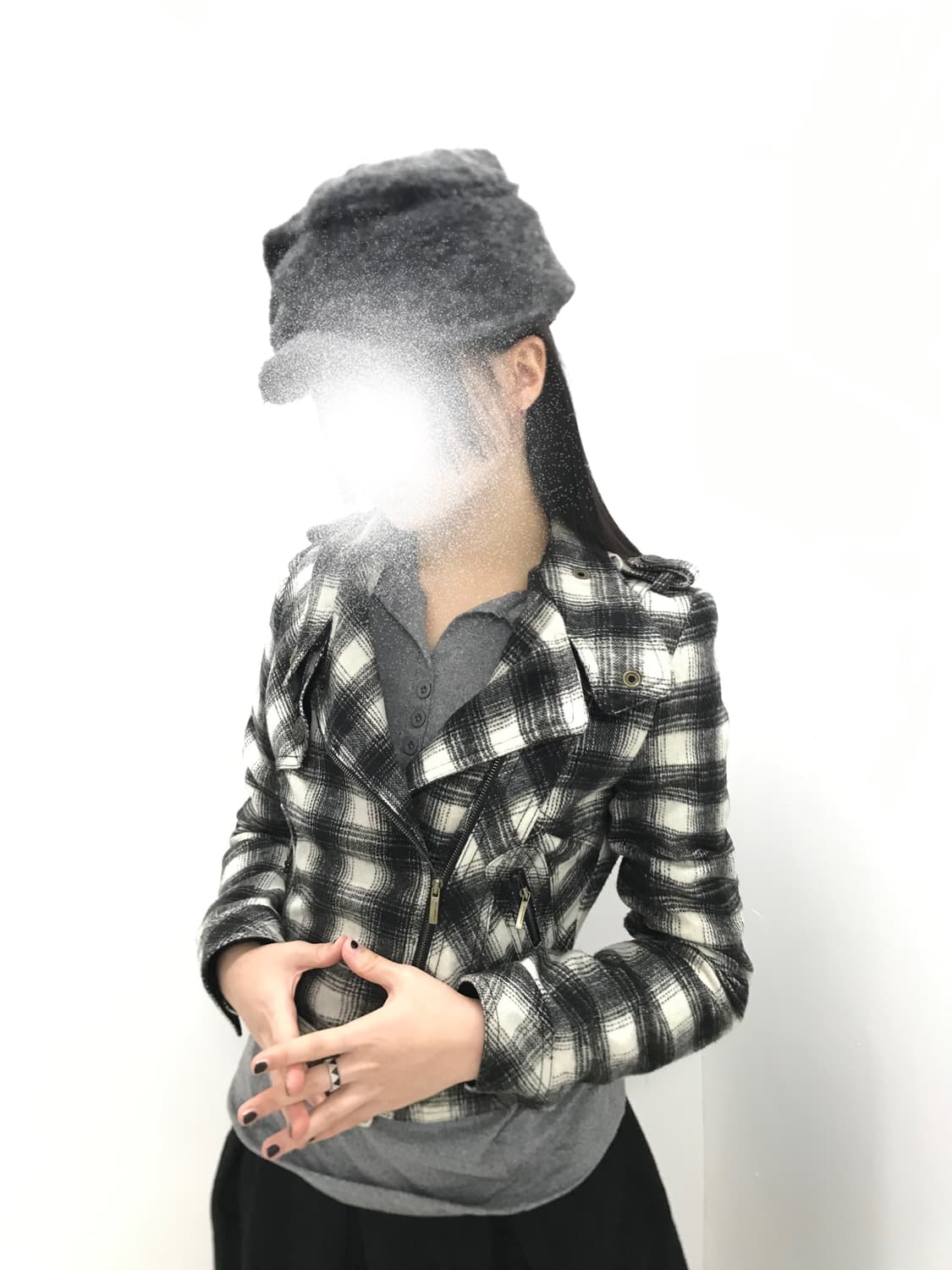 Check belted mini rider wool jacket 상품이미지7