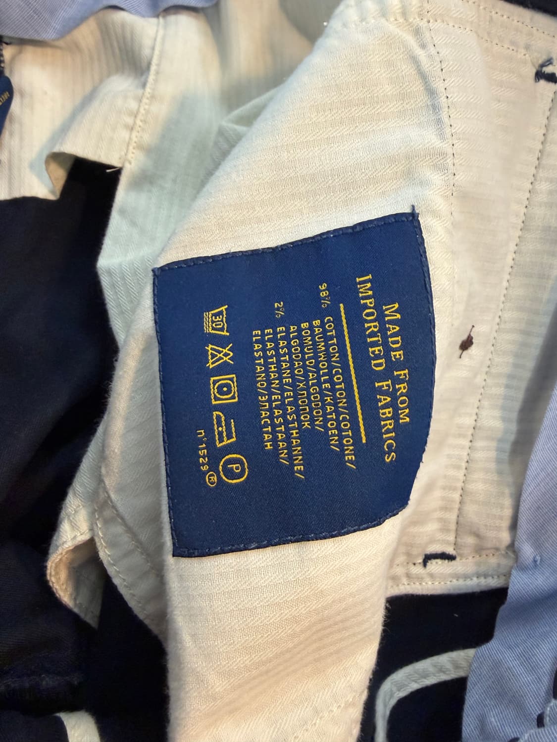 폴로 랄프로렌 남성 네이비 스트레치 바지 34 상품이미지5