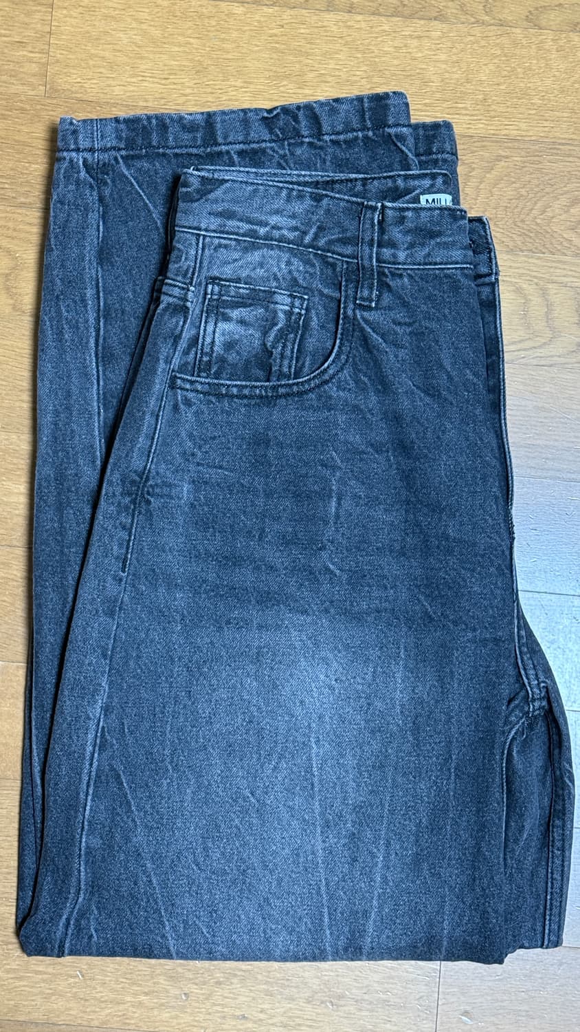 밀로아카이브 리플렉트 커브드 팬츠 워시드블랙 상품이미지3