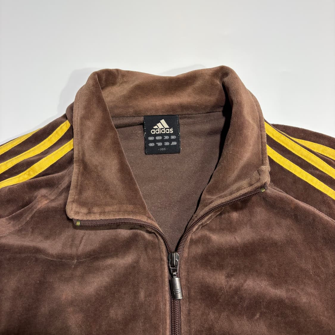 아디다스 벨벳 브라운 벨로아 트랙 자켓 블록코어 상품이미지3