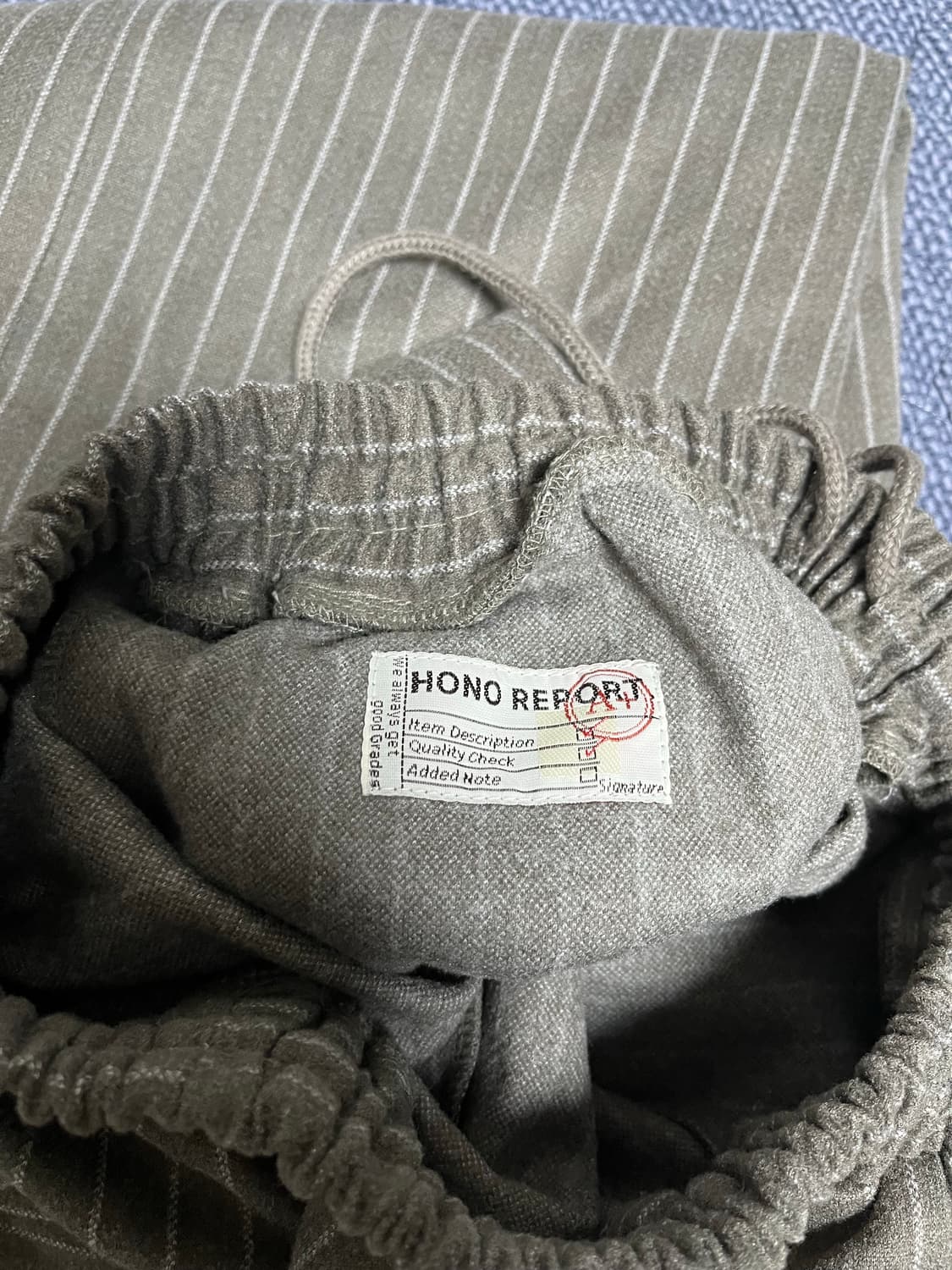 호노 리포트 스트라이프 팬츠 오트 (FREE) 상품이미지3