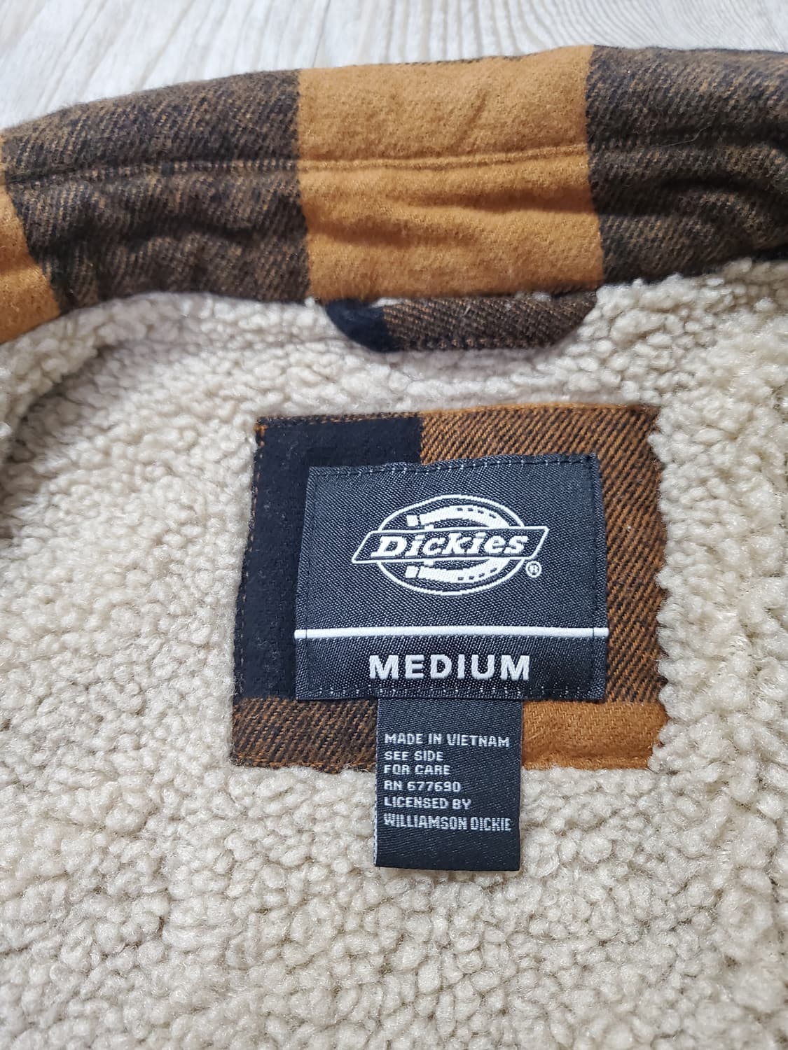 [M] 디키즈 브라운 블랙 체크 셔츠 자켓 상품이미지4