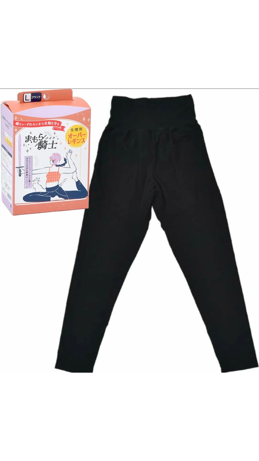 (50%할인 특가) 생리&요실금 겸용  오버 레깅스 블랙L/일본 직 수입 상품이미지1