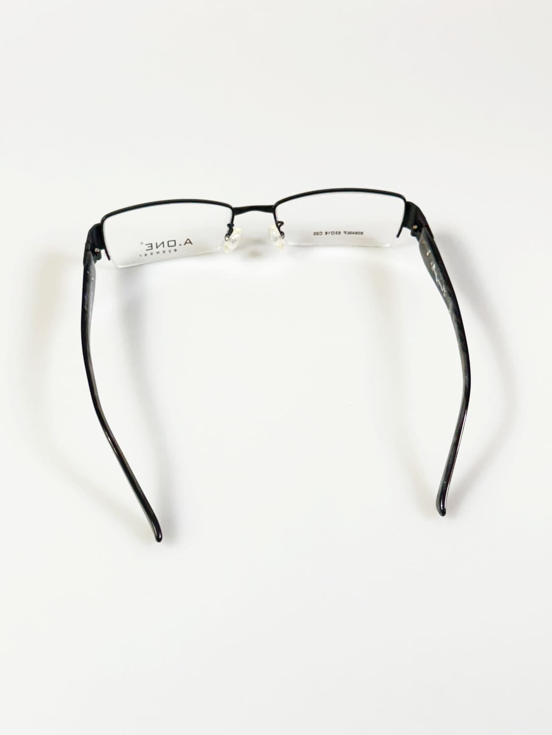 A.ONE 반무테 스퀘어 블랙 메탈 빈티지 안경 상품이미지5
