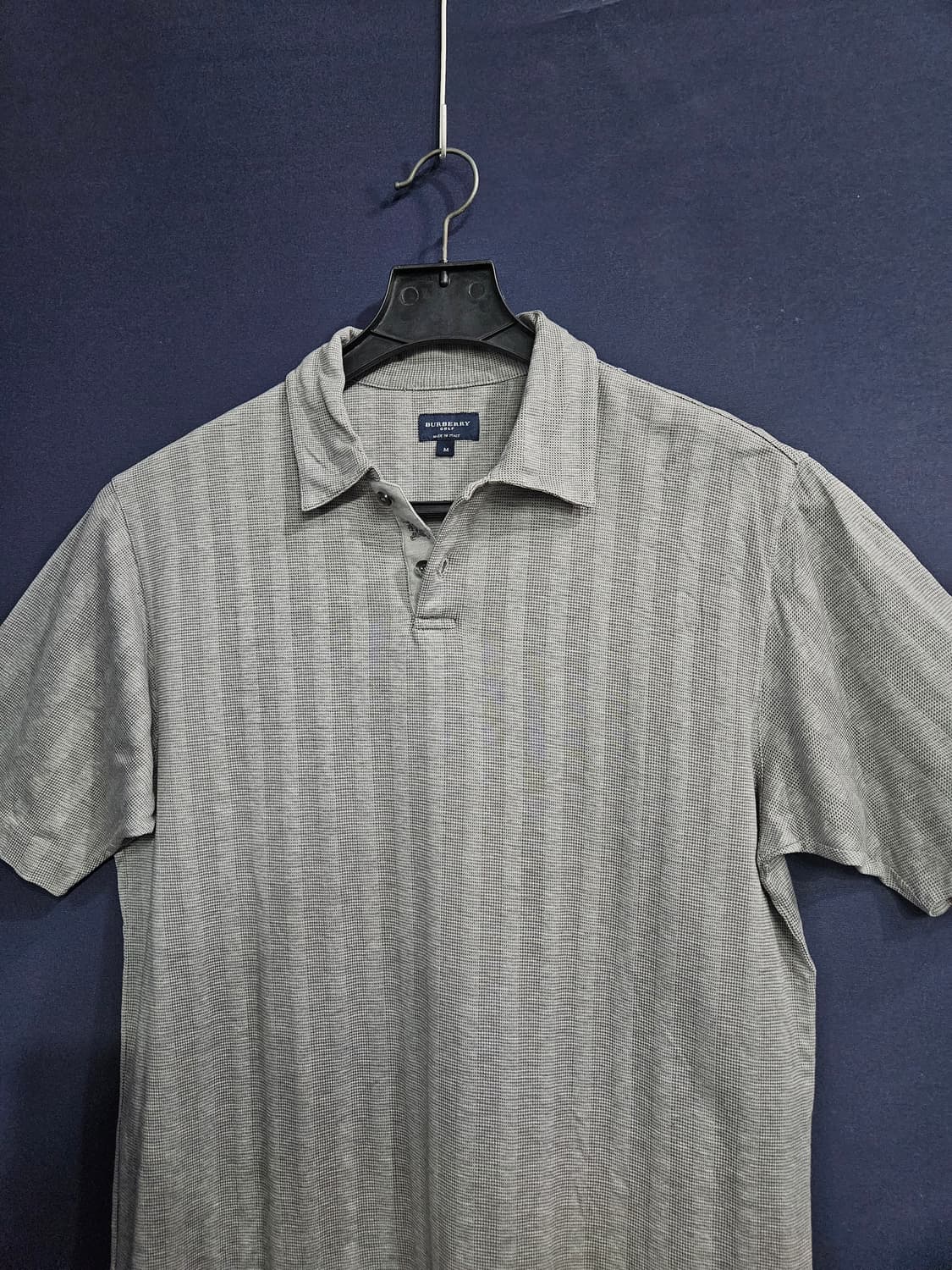 버버리 골프 멜란지 그레이 남성 100 골프 카라반팔티  상품이미지7