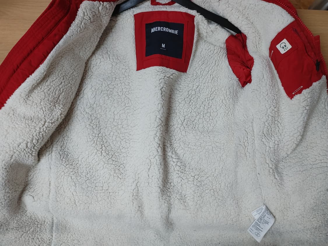 ABERCROMBIE 아베크롬비 찐레드 야상형 후드 파카 상품이미지7