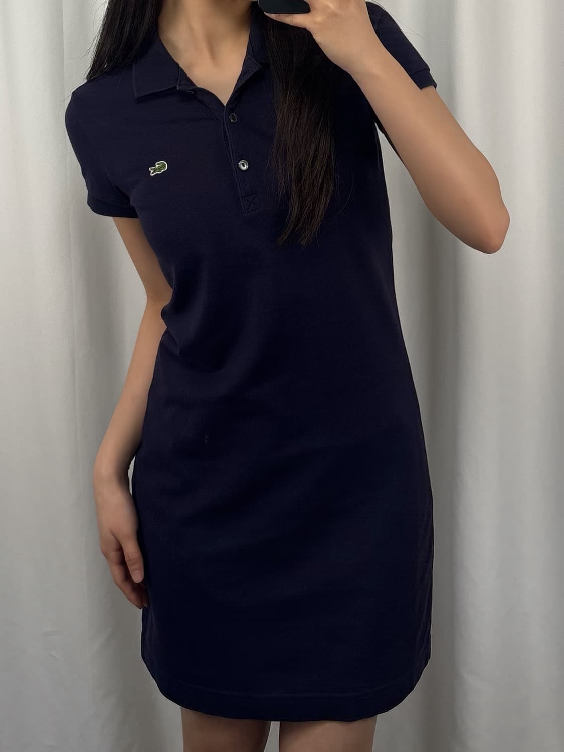 라코스테 네이비 카라 반팔 원피스 상품이미지2