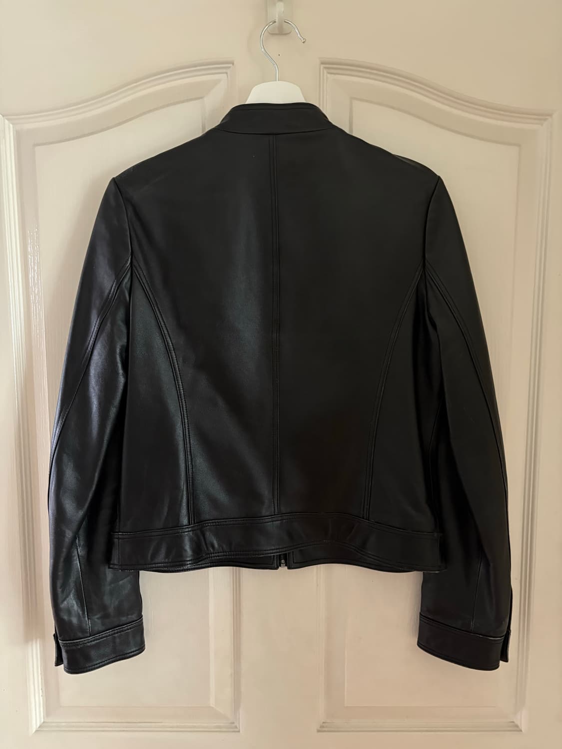 셔링 레더 자켓 상품이미지3