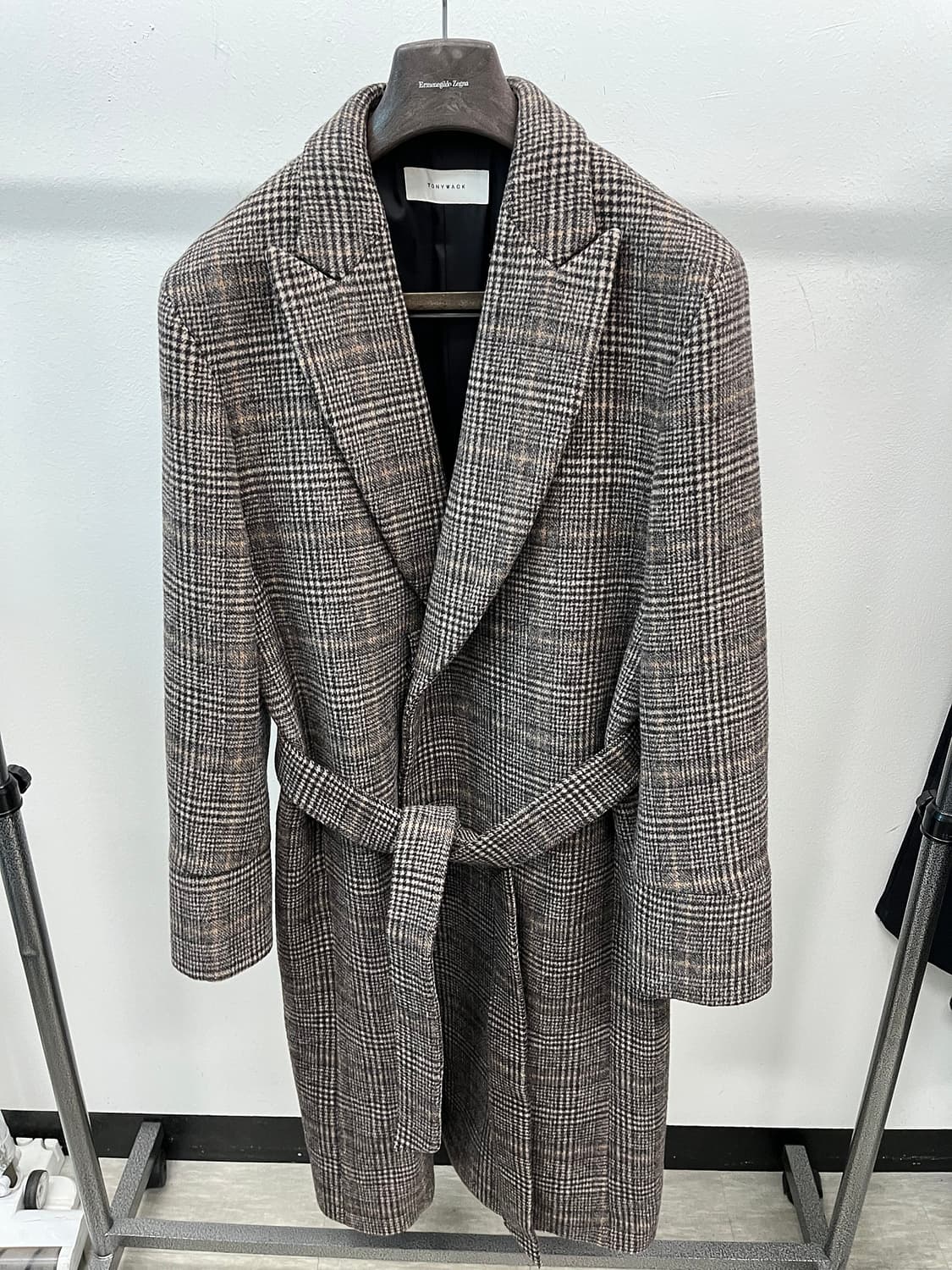 100) 토니웩 체크 로브코트  상품이미지3