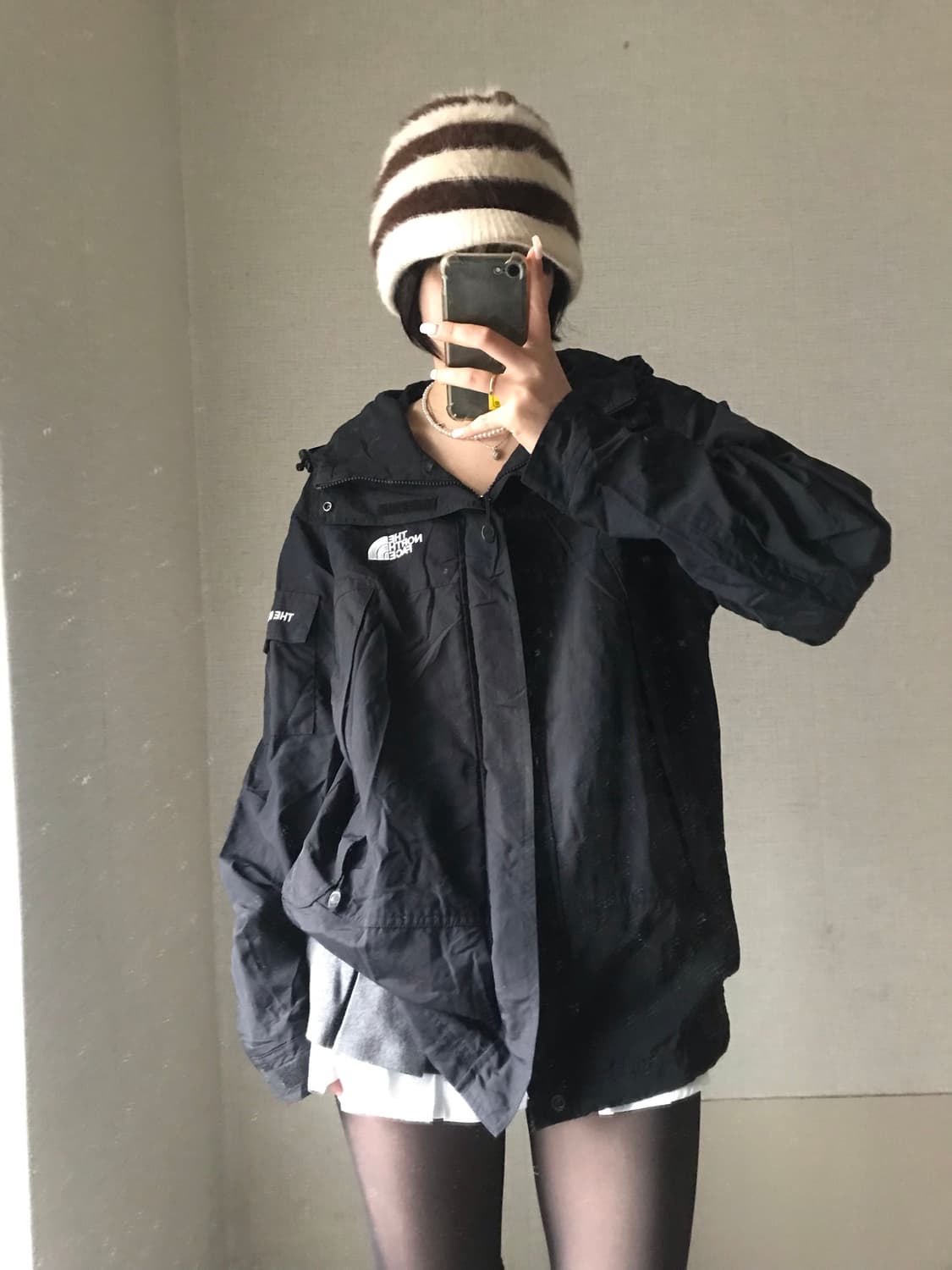 노페 블랙 포켓 바람막이 상품이미지5