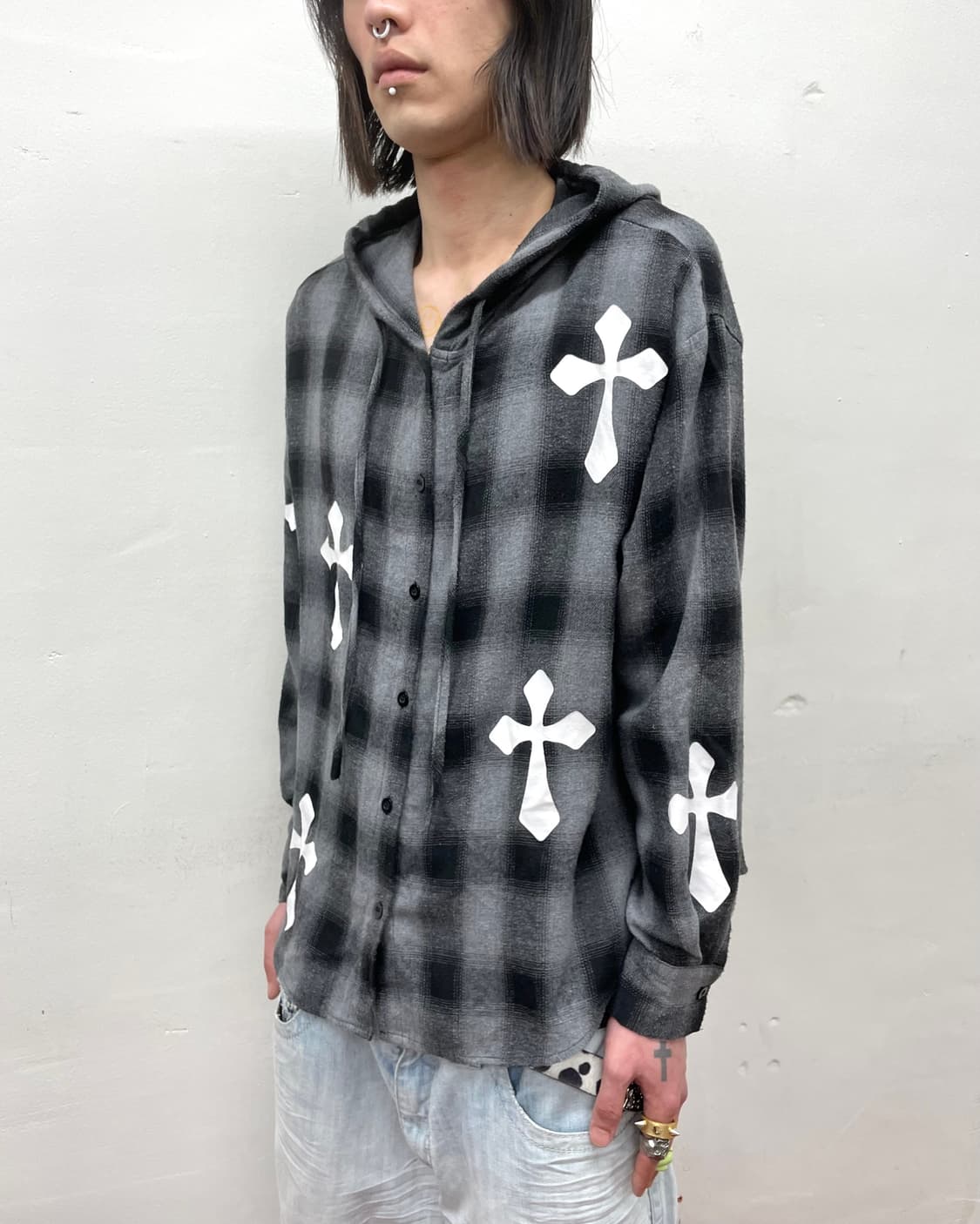 cross-checked hoodie shirt  상품이미지4