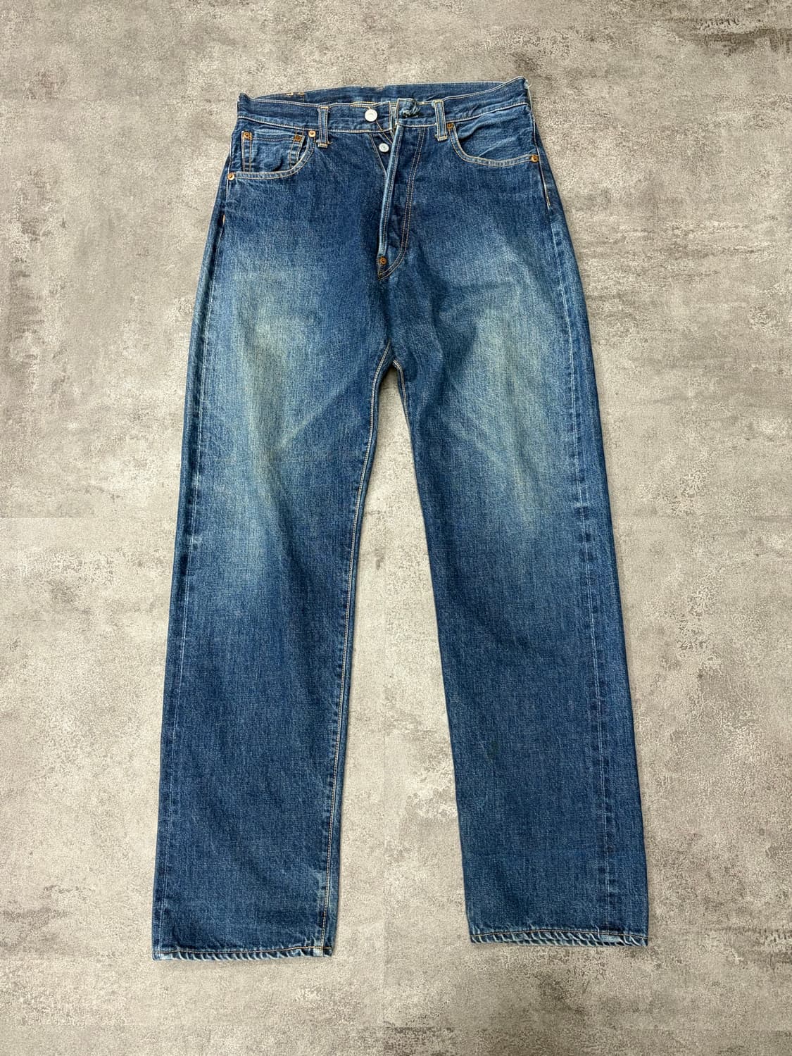 90s evisu 초기형 evis 황소패치 셀비지 데님 팬츠 상품이미지1