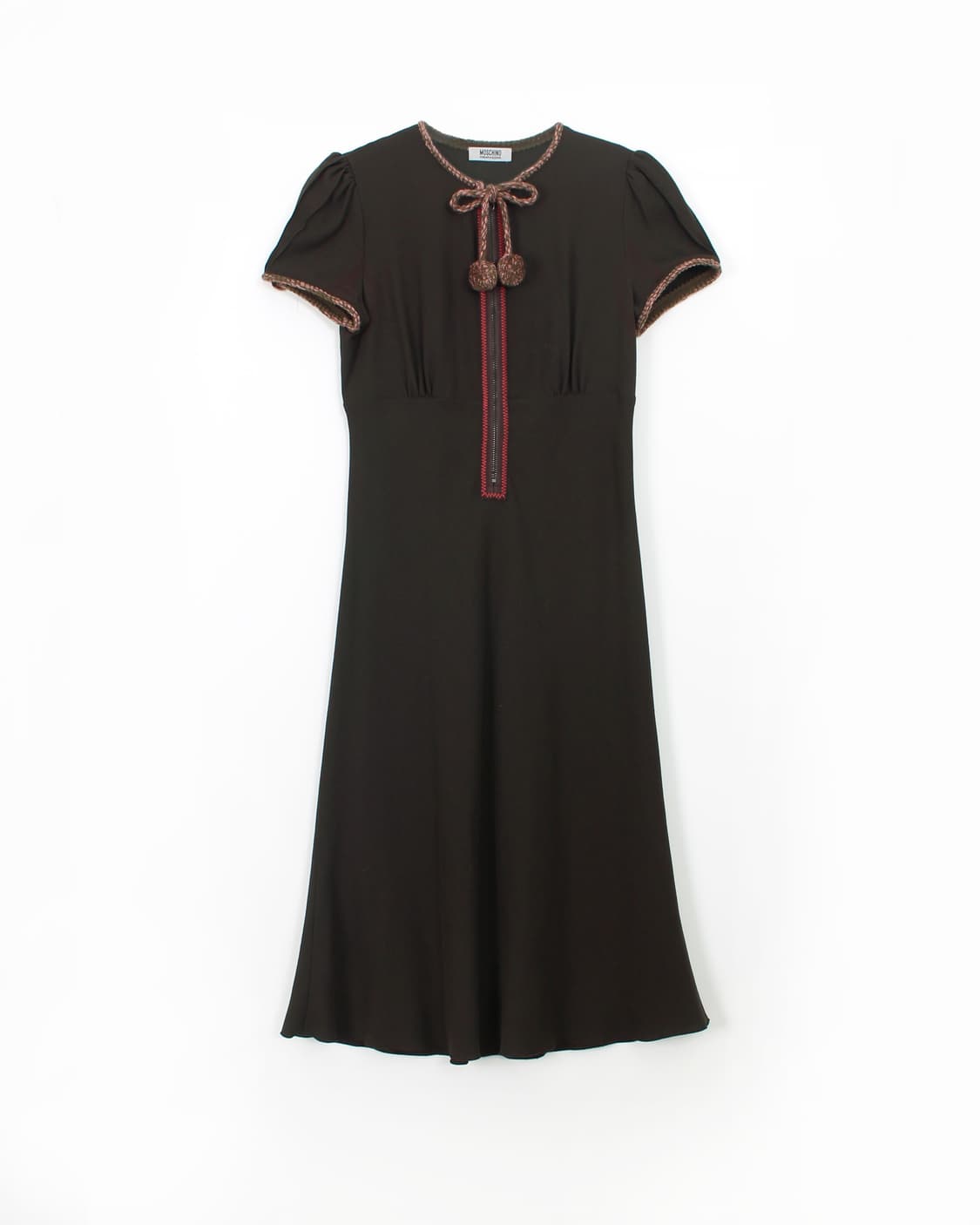 moschino 모스키노 빈티지 울 리본 반팔 미디 원피스 상품이미지1