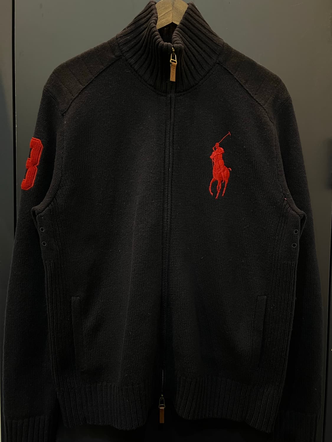 폴로 랄프로렌 빅포니 램스울 니트 집업 상품이미지1