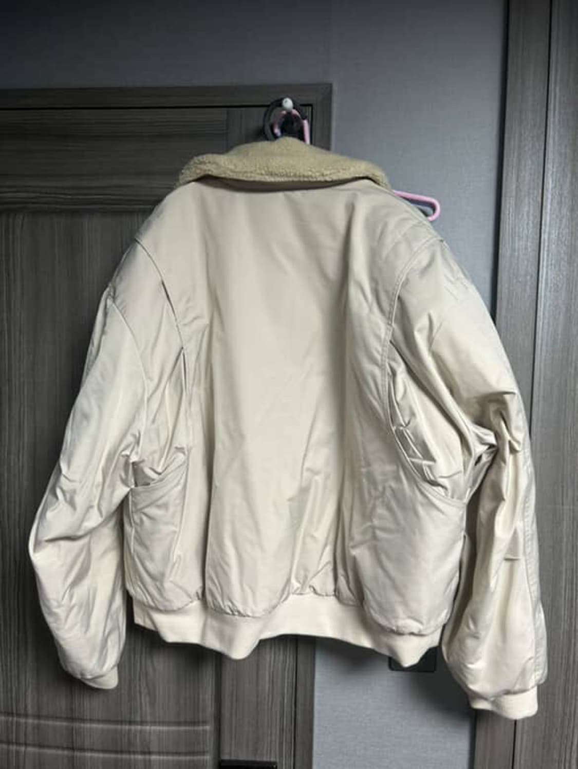 무스탕 자켓 숏패딩 아이보리 상품이미지2