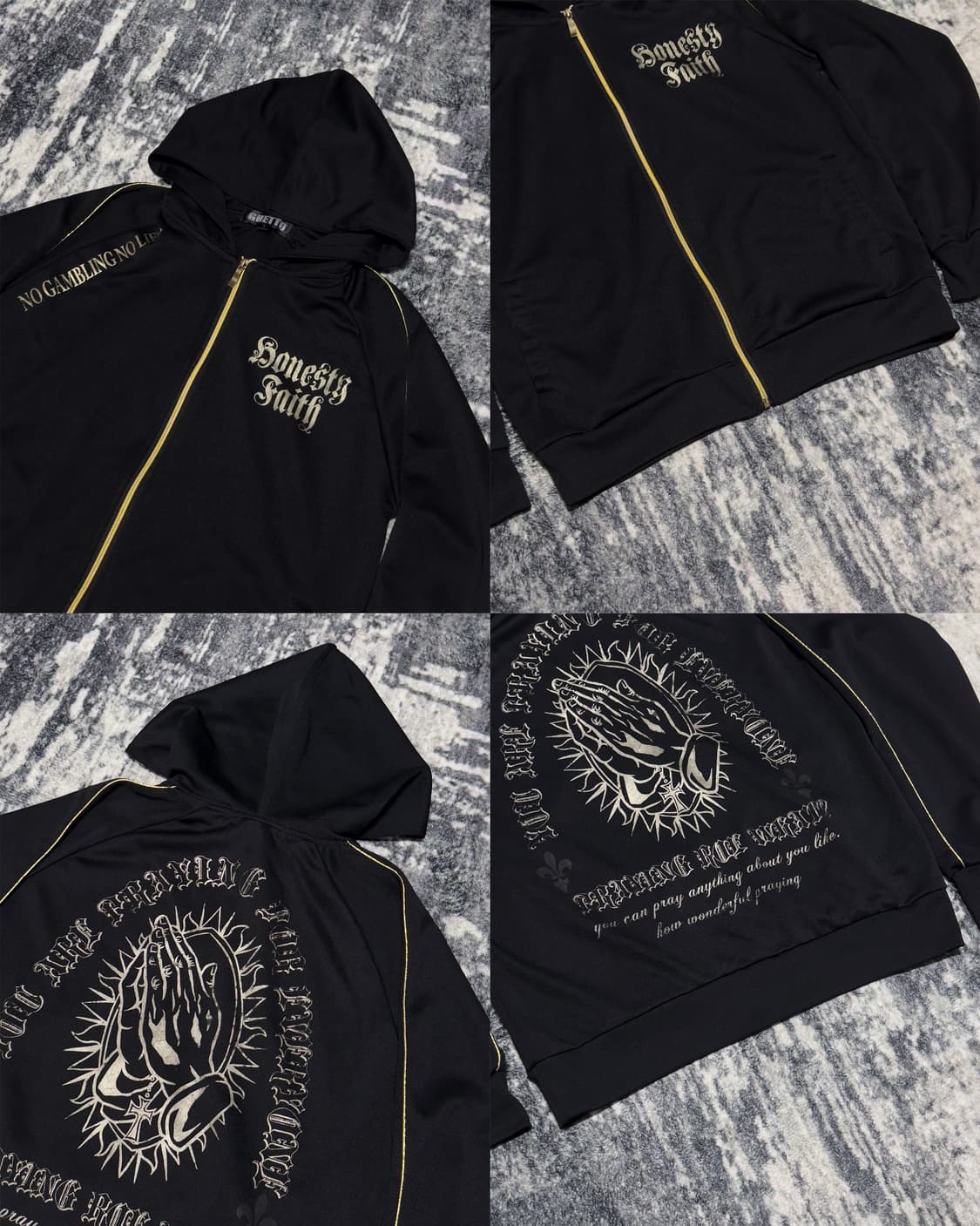 {Ghetto} Praying Hands Hoodie Jacket  상품이미지4