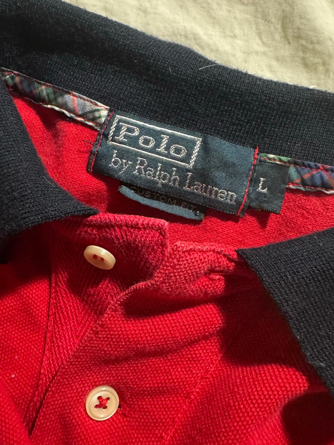 폴로 네이비/레드 빅포니 카라 반팔티 상품이미지3