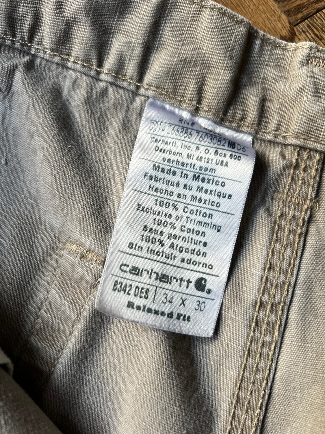 [34]칼하트 USA 데저트 탄 립스탑 카고 워크팬츠 상품이미지4