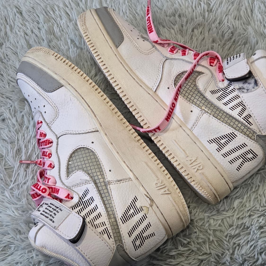 5w-8:나이키 에어포스 1 하이화이트/그레이 (245) 상품이미지8