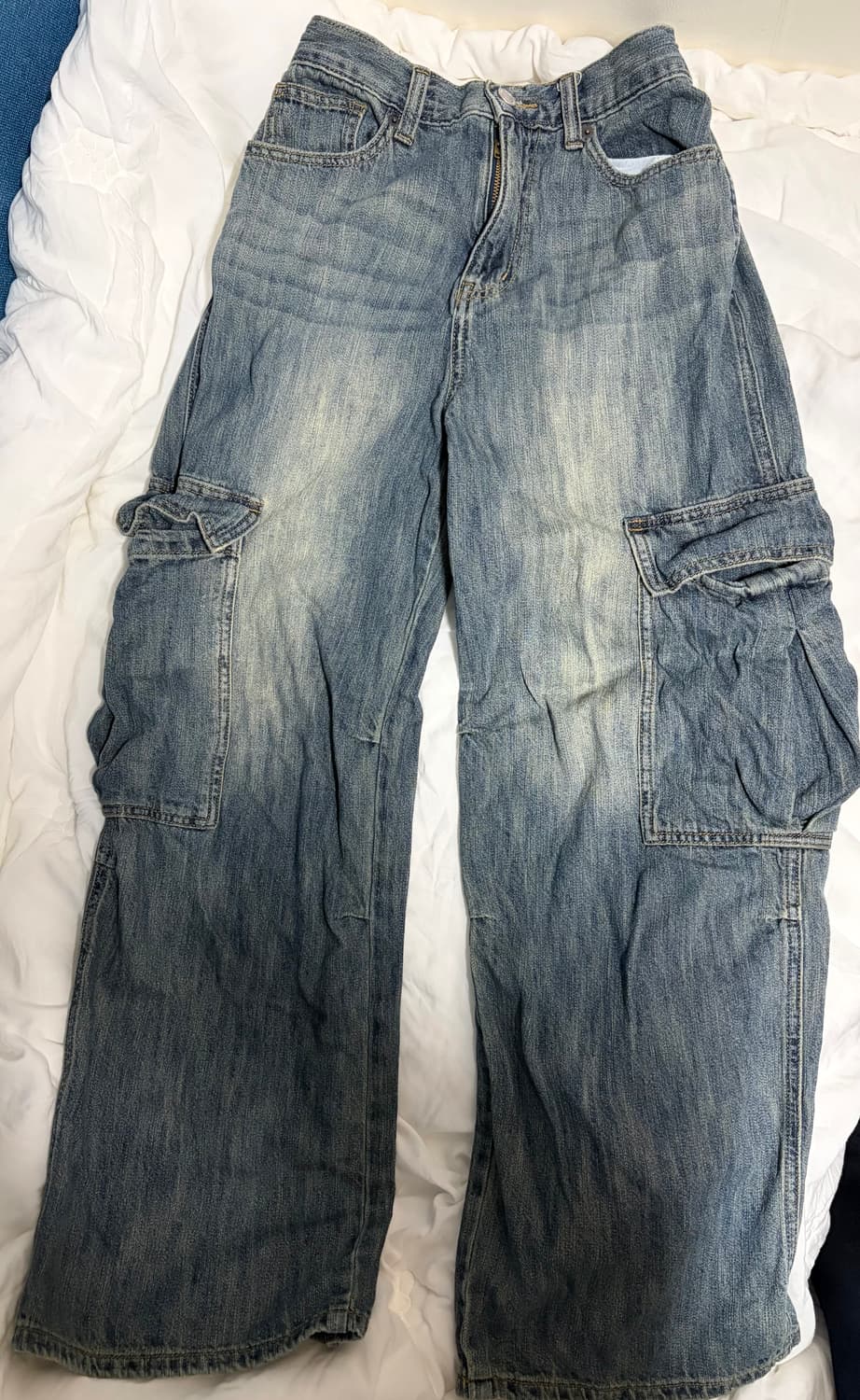 8seconds 틴워싱 카고 데님팬츠 - 블루 상품이미지6